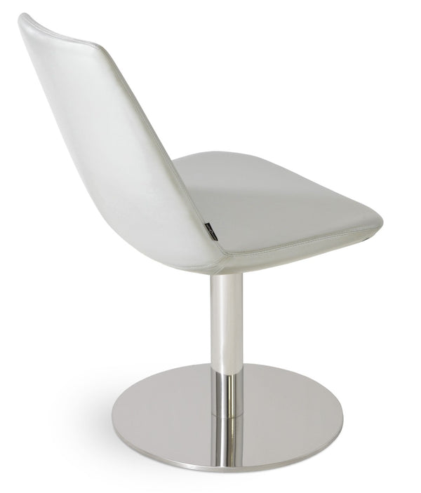Soho Concept Eiffel Round Swivel Chair - Stylish Leatherette Dining Chair With 2-year Warranty & Durable Design Silver  Soho-concept-dining-chair-03331