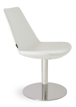 Soho Concept Eiffel Round Swivel Chair - Stylish Leatherette Dining Chair With 2-year Warranty & Durable Design White  Soho-concept-dining-chair-03333