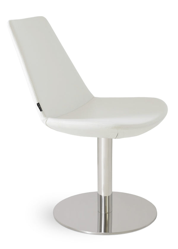 Soho Concept Eiffel Round Swivel Chair - Stylish Leatherette Dining Chair With 2-year Warranty & Durable Design White  Soho-concept-dining-chair-03333