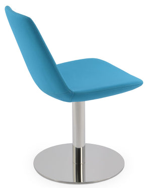 Soho Concept Eiffel Round Swivel Chair - Luxe Upholstery, Modern Metal Base, 10-year Guarantee, Stylish Comfort Turquoise  Soho-concept-dining-chair-03334
