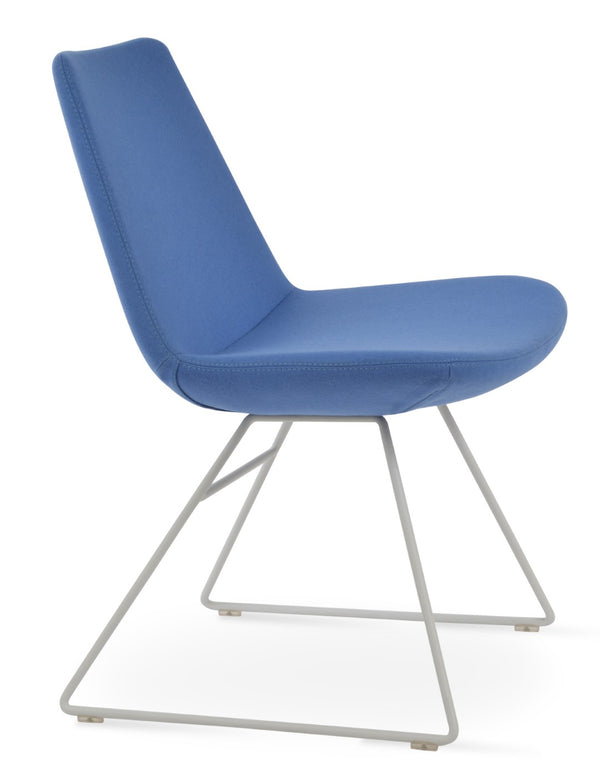 Soho Concept Solid Steel Dining Chair With Camira Blazer Wool Upholstery – 10-year Guarantee For Style & Comfort Skyblue  Soho-concept-dining-chair-03343