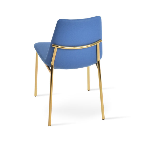Soho Concept Eiffel Harris Armchair Dining Chair - Elegant Camira Blazer Wool, 10-year Guarantee, Dark Grey Fabric Brass,Gold  Soho-concept-dining-chair-03344