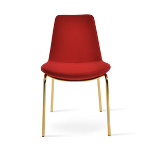 Soho Concept Solid Steel Dining Chair With Camira Blazer Wool Upholstery – 10-year Guarantee For Style & Comfort Red  Soho-concept-dining-chair-03339