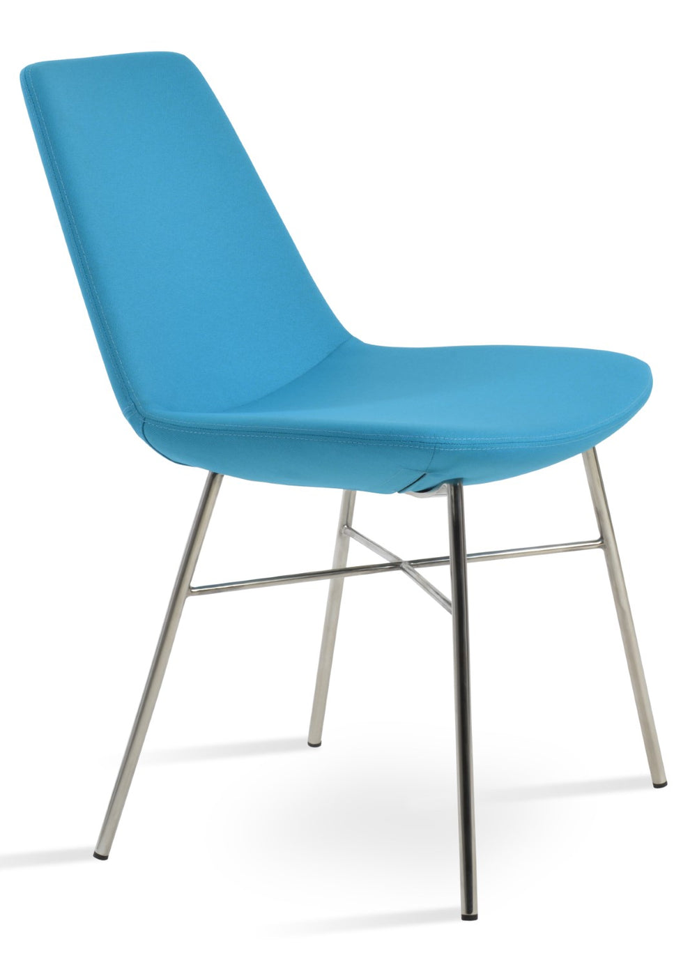 Soho Concept Eiffel Cross Chair - Modern Dining Chair With Boucle, Velvet & Nubuck Fabrics, 10-year Guarantee, 300 Lbs Turquoise  Soho-concept-dining-chair-03347