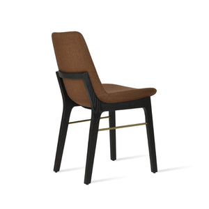 Soho Concept Eiffel Wood Chair - Premium Camira Blazer Wool Fabric, 10-year Guarantee, Durable For Commercial Use Brown,Ash,Brass  Soho-concept-dining-chair-03348