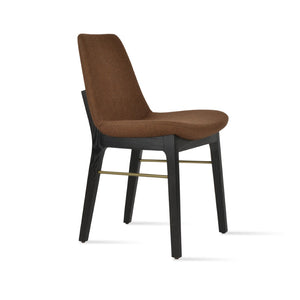 Soho Concept Eiffel Wood Chair - Premium Camira Blazer Wool Fabric, 10-year Guarantee, Durable For Commercial Use Brown,Ash,Brass  Soho-concept-dining-chair-03348