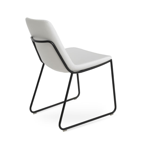 Soho Concept Eiffel Handle Back Dining Chair - Stylish, Durable Leatherette With 2-year Guarantee, 350 Lbs Capacity White,Black  Soho-concept-dining-chair-03362