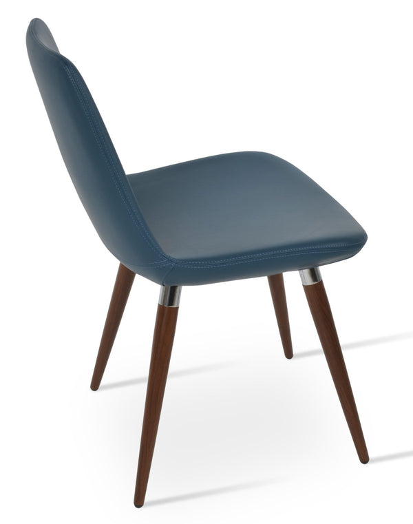 Soho Concept Eiffel Ana Armchair Dining Chair - Stylish Ppm-fr Upholstery, Gold Accents, 2-year Guarantee, Turkiye Made Blue,Walnut  Soho-concept-dining-chair-03373