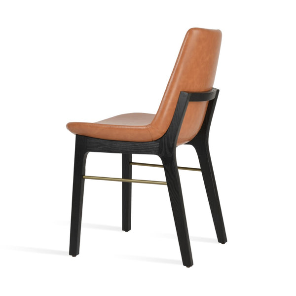 Soho Concept Eiffel Wood Chair - Elegant Dining Seat With Premium Boucle, Velvet, Nubuck Fabrics & 10-year Guarantee Ash,Brass  Soho-concept-dining-chair-03367