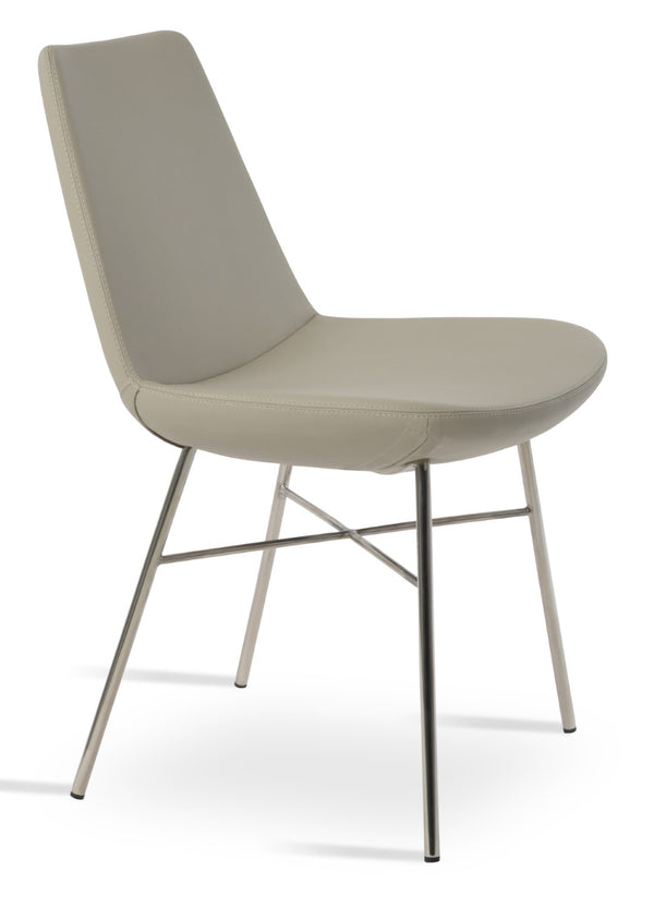 Soho Concept Eiffel Cross Chair Dining Chair - Premium Leatherette, 2-year Guarantee, Stylish Comfort & Durability   Soho-concept-dining-chair-03368