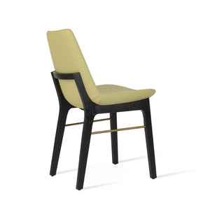 Soho Concept Eiffel Wood Chair - Elegant Dining Seat With Premium Boucle, Velvet, Nubuck Fabrics & 10-year Guarantee Green,Ash,Brass  Soho-concept-dining-chair-03369