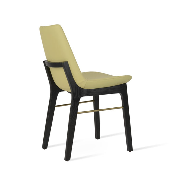 Soho Concept Eiffel Wood Chair - Elegant Dining Seat With Premium Boucle, Velvet, Nubuck Fabrics & 10-year Guarantee Green,Ash,Brass  Soho-concept-dining-chair-03369