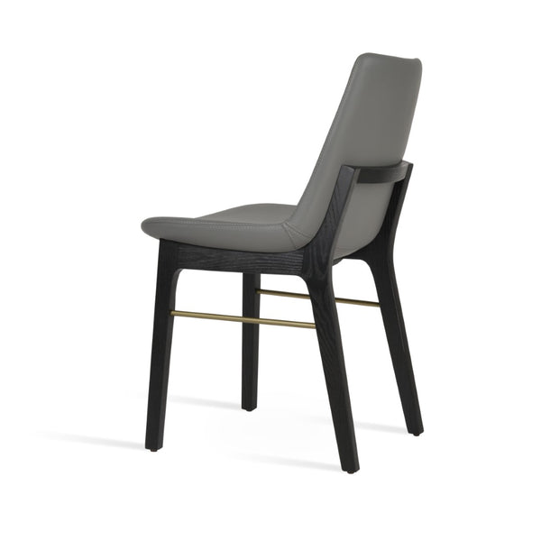 Soho Concept Eiffel Wood Chair - Elegant Dining Seat With Premium Boucle, Velvet, Nubuck Fabrics & 10-year Guarantee Grey,Ash,Brass  Soho-concept-dining-chair-03370