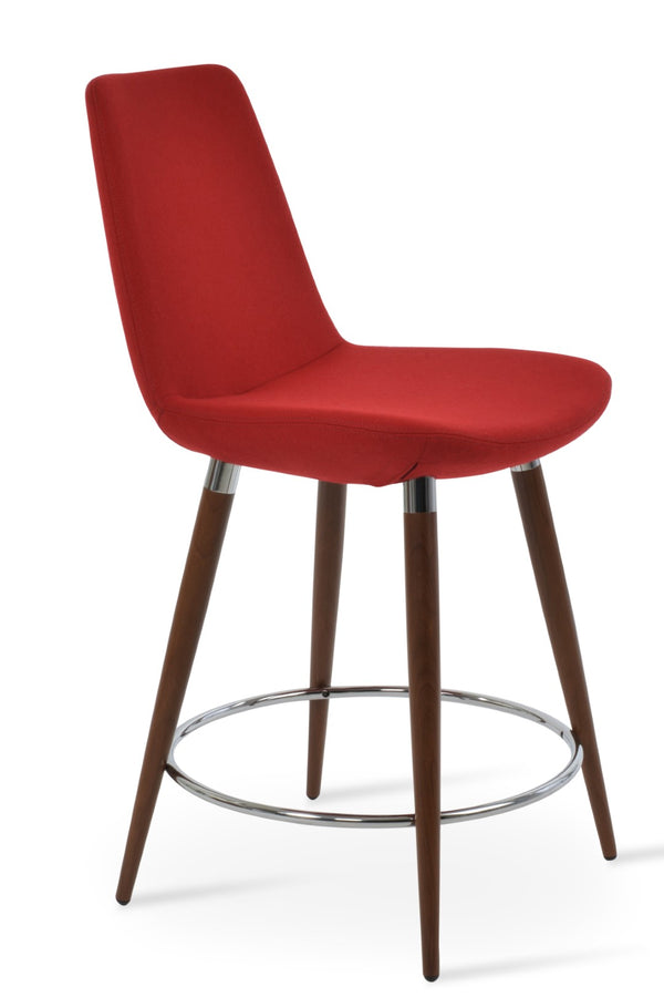 Soho Concept Eiffel Stylish Barstools & Counterstools In Camira Wool Fabric – Durable, Modern Design With 10-year Guarantee Walnut,Red  Soho-concept-dining-chair-08326