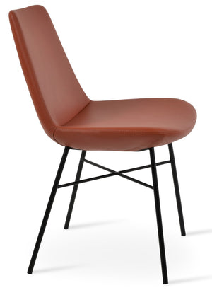Soho Concept Eiffel Cross Chair Dining - Stylish Comfort With 5-year Guarantee, Durable Design, Modern Appeal! Black  Soho-concept-dining-chair-03350