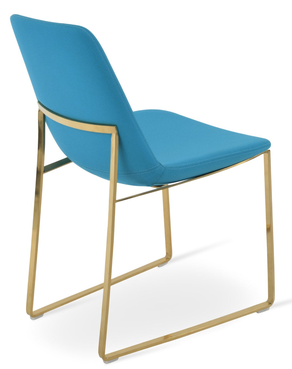 Soho Concept Eiffel Sled Chair: Stylish Dining Chair With Premium Fabric Options & Elegant Gold/Brass Finishes Gold,Brass,Orange  Soho-concept-dining-chair-00009
