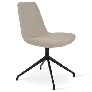 Soho Concept Eiffel Spider Swivel Chair – Stylish Dining & Office Seating In Boucle, Velvet, Nubuck Fabrics, 10-year Guarantee! Black,Beige  Soho-concept-dining-chair-03416