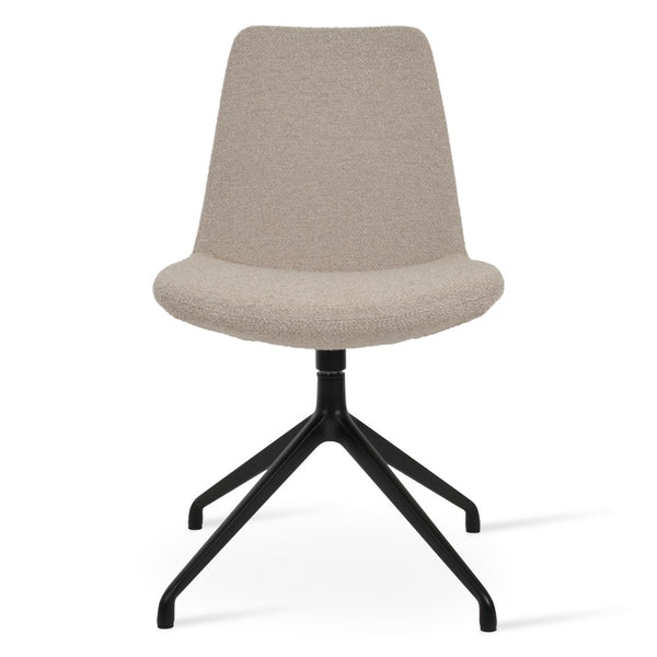 Soho Concept Eiffel Spider Swivel Chair – Stylish Dining & Office Seating In Boucle, Velvet, Nubuck Fabrics, 10-year Guarantee! Black,Beige  Soho-concept-dining-chair-03416