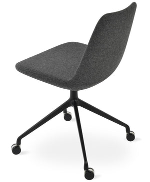 Soho Concept Eiffel Spider Swivel Chair In Premium Camira Blazer Wool - 10-year Guarantee, Dark Grey Comfort Black,Dark Grey  Soho-concept-dining-chair-03428