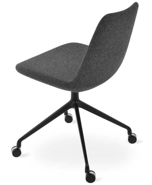 Soho Concept Eiffel Spider Swivel Chair In Premium Camira Blazer Wool - 10-year Guarantee, Dark Grey Comfort Black,Dark Grey  Soho-concept-dining-chair-03428