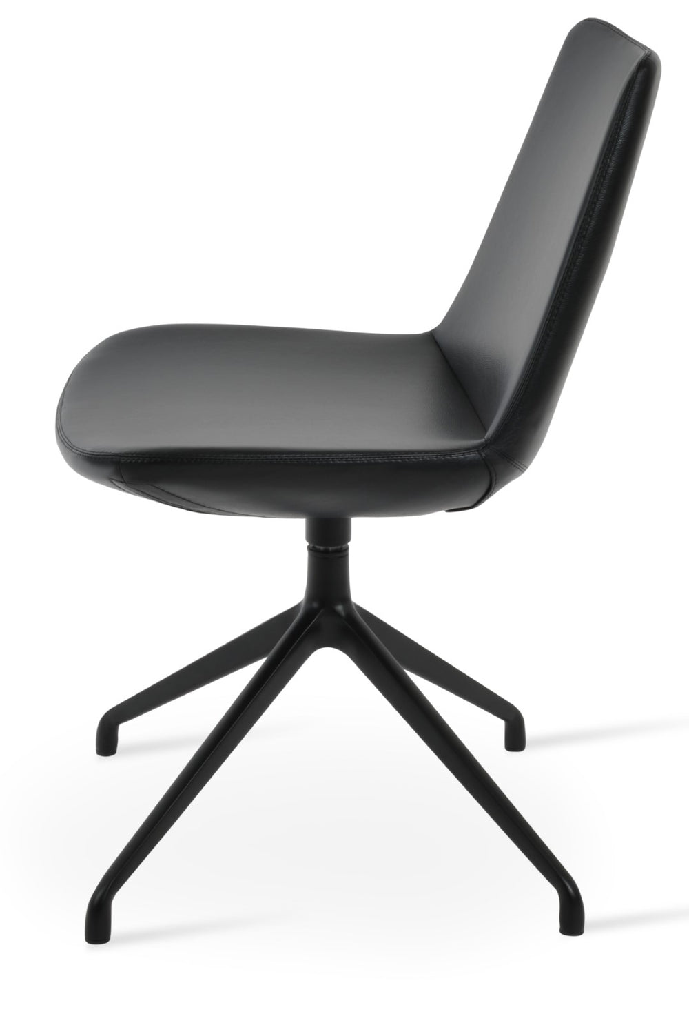 Soho Concept Eiffel Spider Swivel Chair In Camira Boucle & Genuine Leather - 10-year Guarantee, Stylish Comfort! Black  Soho-concept-dining-chair-03422