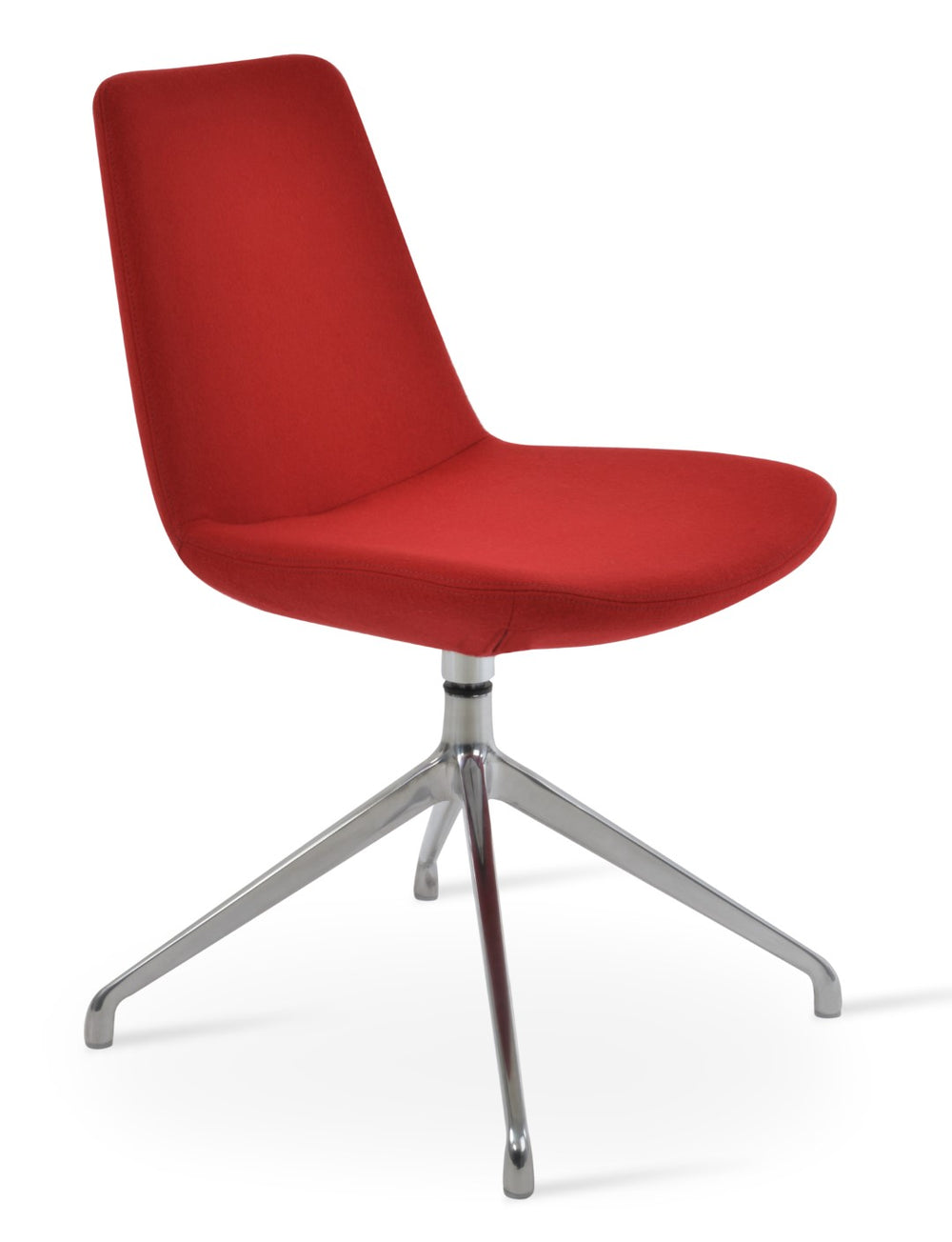 Soho Concept Eiffel Spider Swivel Chair In Premium Camira Blazer Wool - 10-year Guarantee, Dark Grey Comfort Red  Soho-concept-dining-chair-03417