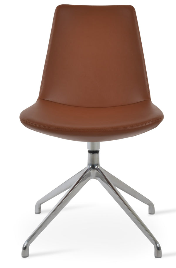Soho Concept Eiffel Spider Swivel Chair – Stylish Dining & Office Seating In Boucle, Velvet, Nubuck Fabrics, 10-year Guarantee! Hazelnut  Soho-concept-dining-chair-03420