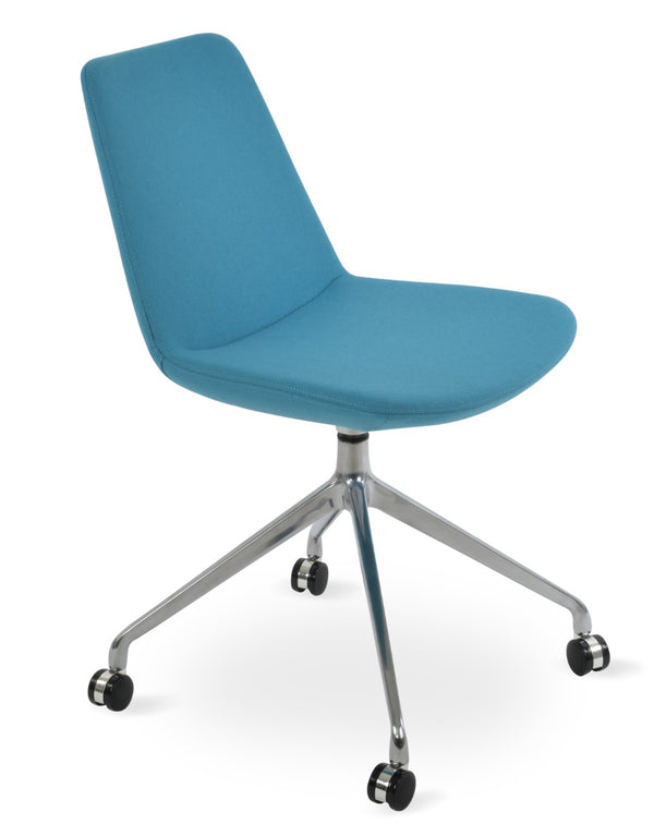 Soho Concept Eiffel Spider Swivel Chair In Premium Camira Blazer Wool - 10-year Guarantee, Dark Grey Comfort Turquoise  Soho-concept-dining-chair-03419