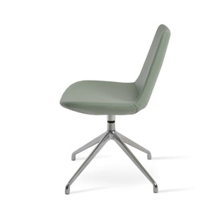 Soho Concept Eiffel Spider Swivel Chair – Stylish Dining & Office Seating In Boucle, Velvet, Nubuck Fabrics, 10-year Guarantee! Mint  Soho-concept-dining-chair-03421