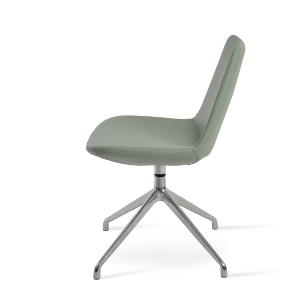 Soho Concept Eiffel Spider Swivel Chair – Stylish Dining & Office Seating In Boucle, Velvet, Nubuck Fabrics, 10-year Guarantee! Mint  Soho-concept-dining-chair-03421