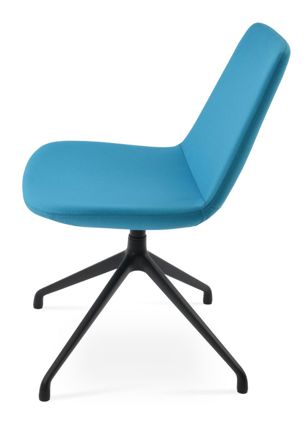 Soho Concept Eiffel Spider Swivel Chair – Stylish Dining & Office Seating In Boucle, Velvet, Nubuck Fabrics, 10-year Guarantee! Black,Turquoise  Soho-concept-dining-chair-03407