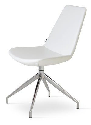 Soho Concept Eiffel Spider Swivel Chair - Stylish Leatherette Dining Chair With 2-year Guarantee & Comfort Design White  Soho-concept-dining-chair-03411