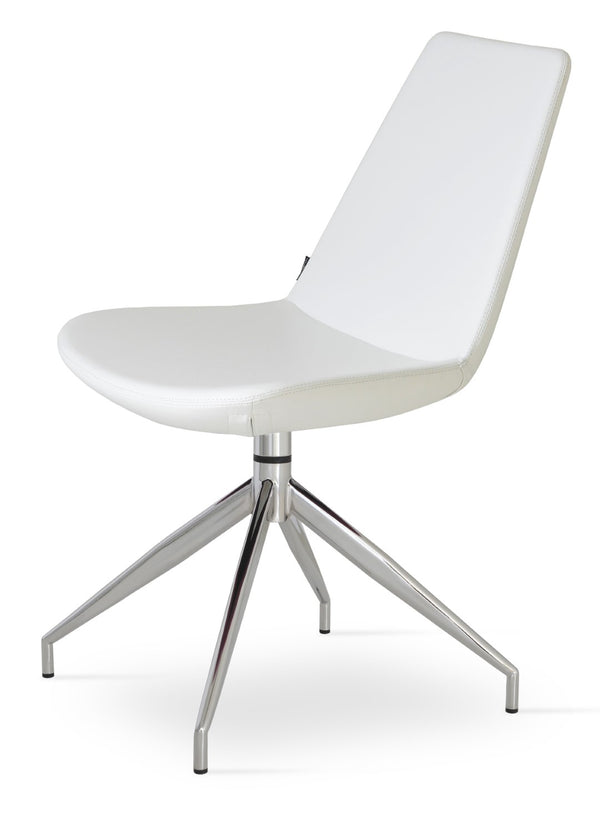 Soho Concept Eiffel Spider Swivel Chair - Stylish Leatherette Dining Chair With 2-year Guarantee & Comfort Design White  Soho-concept-dining-chair-03411
