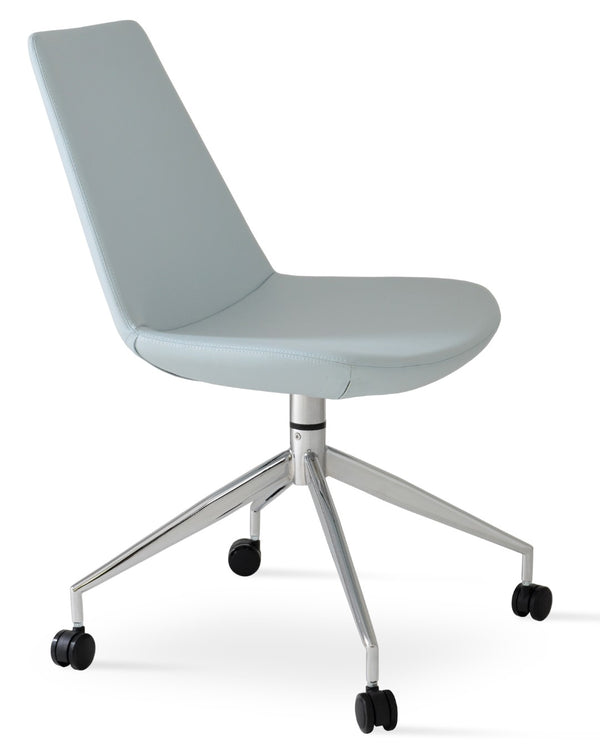 Soho Concept Eiffel Spider Swivel Chair – Stylish Dining & Office Seating In Boucle, Velvet, Nubuck Fabrics, 10-year Guarantee! Blue  Soho-concept-dining-chair-03412