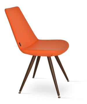 Soho Concept Eiffel Star Chair - Stylish Dining Chair In Boucle, Velvet & Nubuck Fabrics With 10-year Guarantee! Orange  Soho-concept-dining-chair-03441