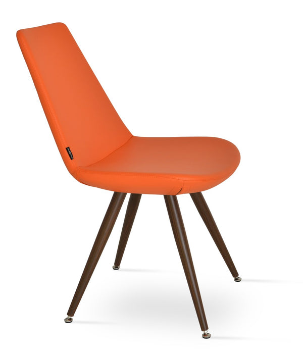 Soho Concept Eiffel Star Chair - Stylish Dining Chair In Boucle, Velvet & Nubuck Fabrics With 10-year Guarantee! Orange  Soho-concept-dining-chair-03441