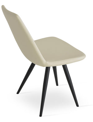 Soho Concept Eiffel Star Chair - Stylish Leatherette Dining Chair With 2-year Guarantee, Soft Black Finish, 350 Lbs Capacity Black,Cream  Soho-concept-dining-chair-03444