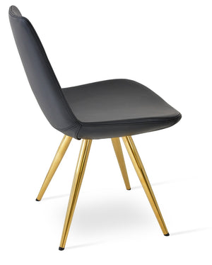 Soho Concept Eiffel Star Chair - Elegant Dining Seat In Camira Yoredale Boucle - 10-year Guarantee, Stylish Design Gold,Black  Soho-concept-dining-chair-03451