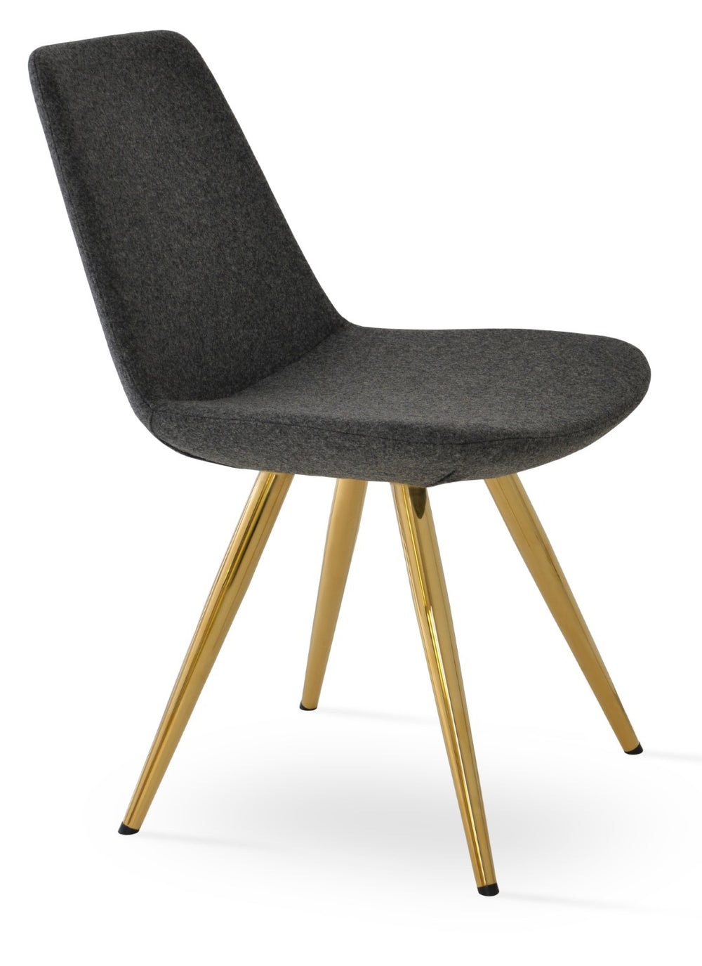Soho Concept Eiffel Star Chair - Premium Camira Blazer Wool, 10-year Guarantee, Elegant Steel Base, Natural Finish Natural,Dark Grey  Soho-concept-dining-chair-03440