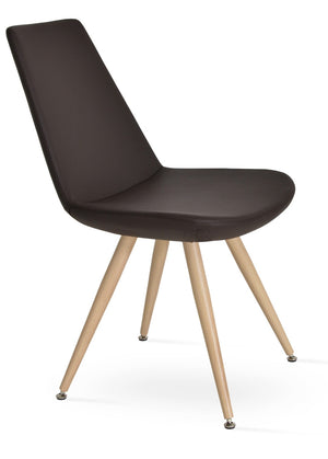 Soho Concept Eiffel Star Chair - Stylish Leatherette Dining Chair With 2-year Guarantee, Soft Black Finish, 350 Lbs Capacity Natural,Brown  Soho-concept-dining-chair-03458