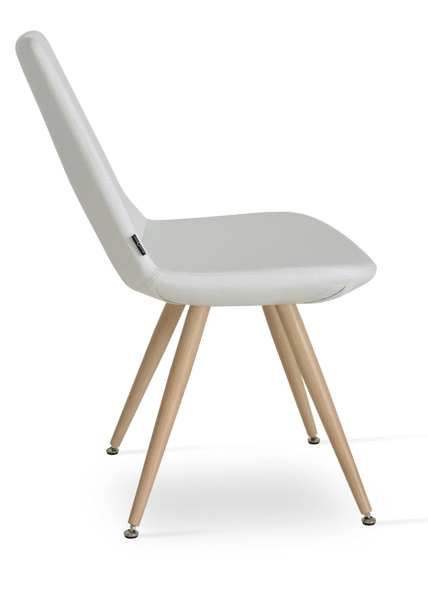 Soho Concept Eiffel Star Chair - Stylish Leatherette Dining Chair With 2-year Guarantee, Soft Black Finish, 350 Lbs Capacity Natural,White  Soho-concept-dining-chair-03457