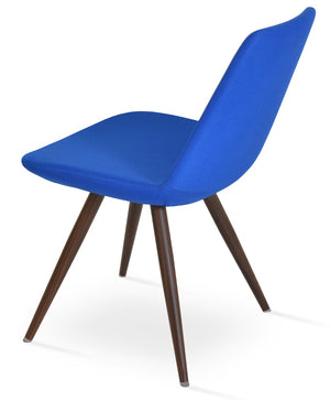 Soho Concept Eiffel Star Chair - Stylish Dining Chair In Boucle, Velvet & Nubuck Fabrics With 10-year Guarantee! Walnut,Blue  Soho-concept-dining-chair-03462