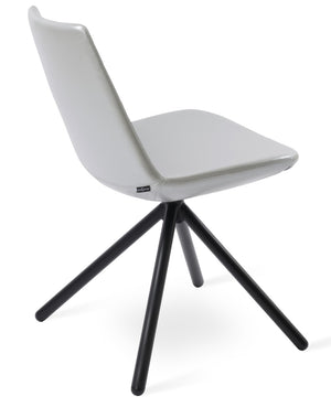 Soho Concept Eiffel Stick Swivel Chair - Premium Upholstery, Stylish Design & 10-year Guarantee - Perfect Dining! Black,Silver  Soho-concept-dining-chair-03476