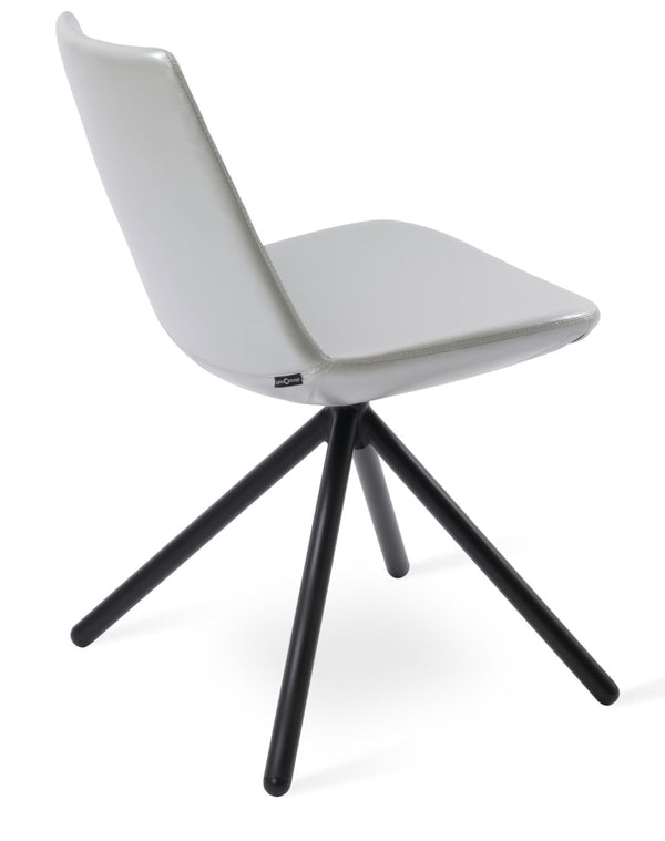 Soho Concept Eiffel Stick Swivel Chair - Premium Upholstery, Stylish Design & 10-year Guarantee - Perfect Dining! Black,Silver  Soho-concept-dining-chair-03476