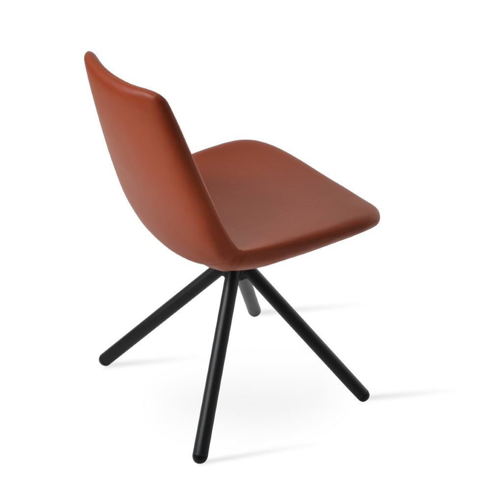 Soho Concept Eiffel Stick Swivel Chair - Premium Upholstery, Stylish Design & 10-year Guarantee - Perfect Dining! Black  Soho-concept-dining-chair-03481