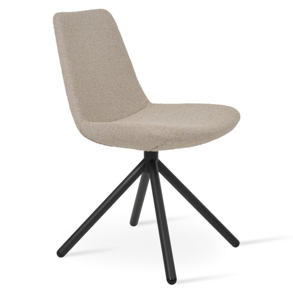 Soho Concept Eiffel Stick Swivel Chair - Premium Upholstery, Stylish Design & 10-year Guarantee - Perfect Dining! Black,Beige  Soho-concept-dining-chair-03480