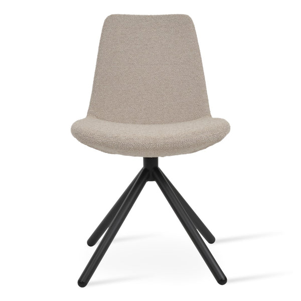 Soho Concept Eiffel Stick Swivel Chair - Premium Upholstery, Stylish Design & 10-year Guarantee - Perfect Dining! Black,Beige  Soho-concept-dining-chair-03480