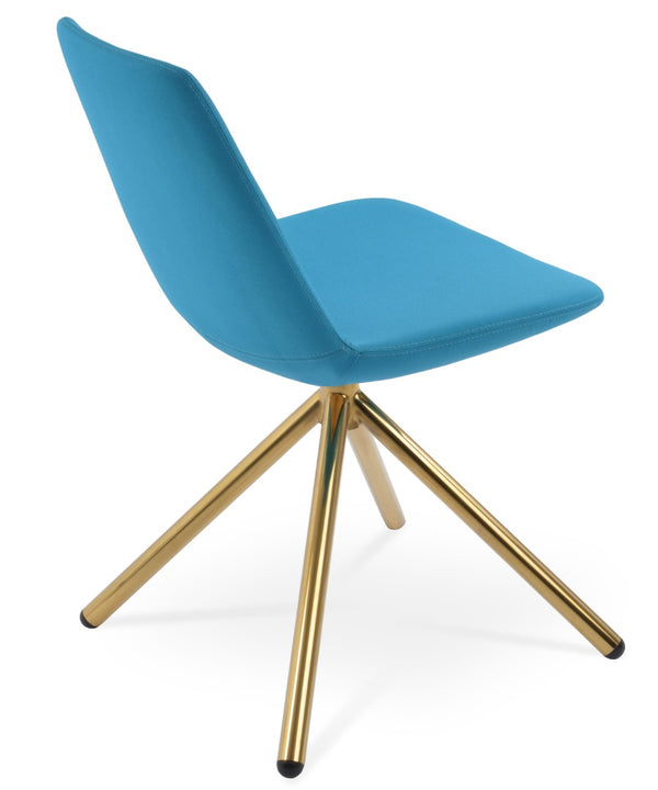 Soho Concept Eiffel Stick Swivel Chair - Premium Upholstery, Stylish Design & 10-year Guarantee - Perfect Dining! Gold,Turquoise  Soho-concept-dining-chair-03490