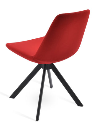 Soho Concept Eiffel Sword Swivel Dining Chair - Luxurious Camira Blazer Wool, 10-year Guarantee, Elegant Design Black,Red  Soho-concept-dining-chair-03553