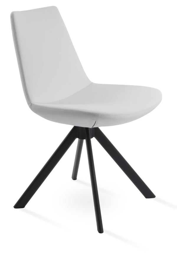 Soho Concept Eiffel Sword Swivel Dining Chair - Luxurious Upholstery & Stylish Metal Finishes, 10-year Guarantee Black,White  Soho-concept-dining-chair-03554